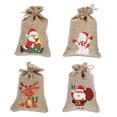 thumbnail image 1 of Miangastore Sacs à Bonbons de Fête Sacs d'Emballage à Cordon en Lin Rangement Cadeau Fête de Noël 24 Pcs, 1 of 8