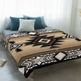 thumbnail image 4 of Brown Southwest Blanket Soft Cozy Warm Throw Blanket for Couch, Plush Fuzzy Flannel Fleece Blankets for Sofa, Farmhouse Boho Aztec Geometric Neutral Bed Blankets Lightweight Gifts for Women, 40"x60", 4 of 9
