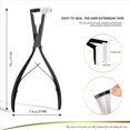 thumbnail image 2 of 3X Cinta en Pinzas para Extensiones de Cabello Extensiones de Superficie de Acero Inoxidable Cinta de Sellado Abrazadera Alicates Herramienta, 2 of 7