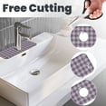 thumbnail image 3 of Pofeuu Purple Floral Gingham Check Plaid Print Splash Guard for Sink Faucet Sink Gadgets-Splash Guard Behind Faucet Drip Catcher for Kitchen, Bathroom,Sink Mat, 3 of 7