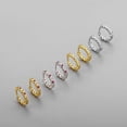 thumbnail image 2 of Pendientes de lujo de plata S925 para mujer con diamantes engastados y chapados en oro Pendientes versátiles y hebilla de pendientes simples, 2 of 6