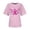 A-Pink337, variant on Women T-Shirts Cancer Awareness Month T Shirt Tops Pink Bow Print Short Sleeve Loose Graphic Tshirts Clothes