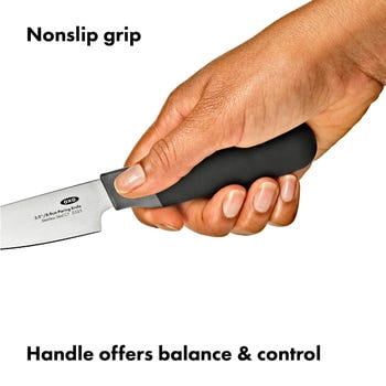 OXO 3.5-Inch Paring Knife with Locking Sheath, Precision Fruit and Vegetable Knife for Peeling and Slicing