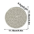 thumbnail image 3 of Ikohbadg Woven Round Non-Slip Cotton Placemats, 6pcs Thermal Insulation Table Coasters with Storage Holder, Durable Kitchen Trivets, Easy to Clean Hot Pads for Dining Table, 3 of 6