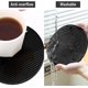 thumbnail image 5 of Ultra silicona para platos calientes, ollas y sartenes, alfombrilla de silicona para proteger la mesa, almohadillas calientes de silicona, color negro, juego de 5, 5 of 5