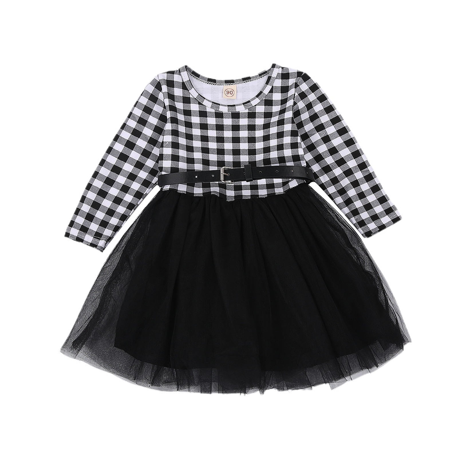 black mesh ruffle dress