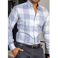 thumbnail image 5 of Camisa Hombre Casual Cuadros Gris Azulados Tiendas Platino, 5 of 5