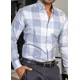 thumbnail image 5 of Camisa Hombre Casual Cuadros Gris Azulados Tiendas Platino, 5 of 5