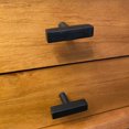 thumbnail image 2 of Alpine Hardware Solid Euro Style Bar Handle Pull | 25Pack ~2" Length | Heavy Stainless Steel Square End T-Knob Pull with a Matte Black Finish | Cabinet Hardware, 2 of 5