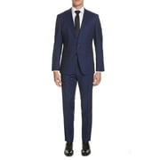BOSS Genius Trim Fit Solid Wool Suit in Dark Grey Size 40 Short