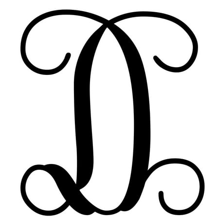 Download Custom Decor Initial It - D Vine Monogram - 12.5 in #1943 ...