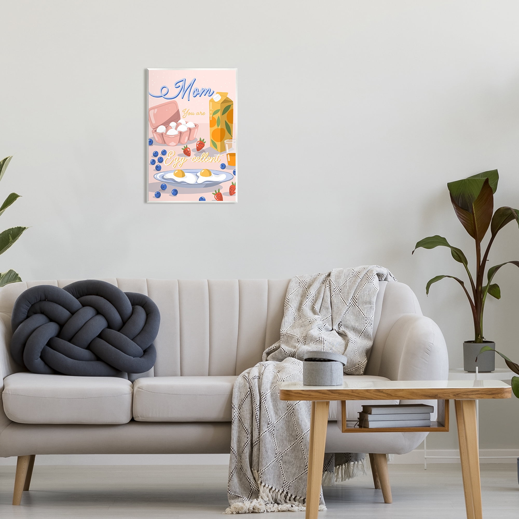 Stupell Industries Mom You Are Egg-cellent Phrase Holiday Painting Unframed Art Print Wall Art