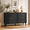 Black-6 Drawers-Golden Metal, variant on 6 Drawer Dresser for Bedroom, Asofer Modern Farmhouse White Dresser, Wide Chest of Drawers with Black Metal Handles for Bedroom & Entryway