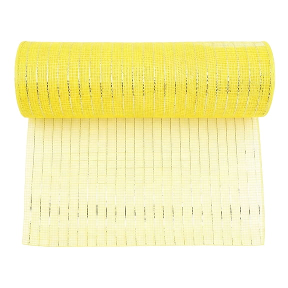 Deco Mesh Ribbon 9.8FT Tulle Fabric Roll Metallic Foil Mesh Ribbon for Christmas Party Decorations,DIY Crafts & DIY Projects Valentine's Easter Wreath and Home Decorating