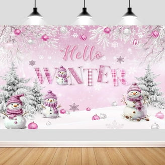 Christmas Backdrop Winter Wonderland North Pole Forest Snowy Xmas 7X5FT