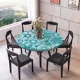 thumbnail image 2 of yuksok Elastic Fitted Table Cover - Geometric Pattern Home Decor - Round & Non-slip and I - 120cm (48 Inch), 2 of 6