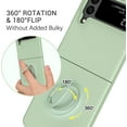 thumbnail image 4 of Z Flip 4 Case, Galaxy Z Flip 4 Case, Slim Fit Ring Holder Liquid Silicone Soft Gel Rubber Bumper Shockproof Women Men Girls Boys Case for Samsung Galaxy Z Flip 4 5G 6.7" 2022, Matcha Green., 4 of 8