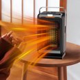 thumbnail image 6 of Hvmvliv Small Heater US Standard Compact Home Desktop Heater, Remote Control & Timer Functionality, 1000W Energy Efficient Heater for Office, Bedroom, Small Spaces Black, 6 of 7