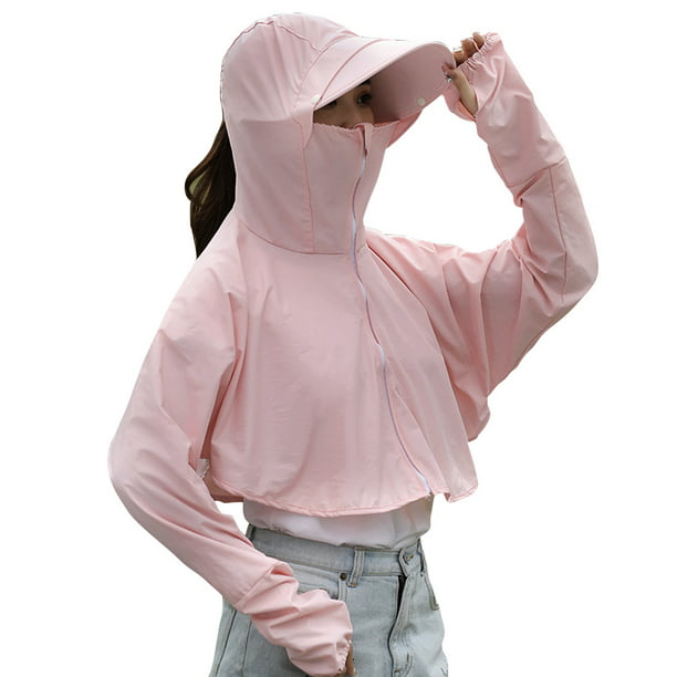 Buy Anti-UV Women Sunscreen Clothes Ultra-Thin Hooded Outdoor
