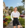 thumbnail image 3 of Unisex Tear Away Shorts 9" Snap On Athletic Shorts Cotton Post Knee Hip Surgery Recovery Lounge Short with Pockets, 3 of 7