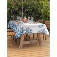 thumbnail image 3 of Outdoor Tablecloth with Umbrella Hole for Patio/Picnic/Party/Camping, Blue Coastal Octopus Waterproof Table Cloth Rectangle Table Cover Washable, Summer Ocean Sea Coral Shells (54"x 80"), 3 of 9