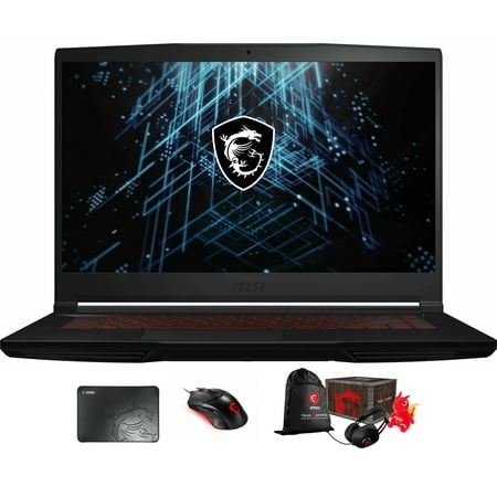 MSI THIN GF63 12HW Gaming/Entertainment Laptop (Intel i5-12450H 8-Core, 15.6in 144Hz Full HD (1920x1080), Intel ARC A370M, Win 11 Pro) with Loot Box , Clutch GM08 , Pad