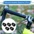 thumbnail image 2 of Bicycle Headset Spacers 30mm Bike Handlebar Stem Spacers 28.6mm 1-1/8" Carbon Fiber Gloss Black Carbon Fiber 5 Pcs, 2 of 6