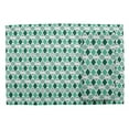 thumbnail image 2 of S4Sassy Green Stripe & Diamond Geometric Washable Printed Dining Reversible Tablemats With Napkins Set, 2 of 3