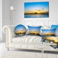 thumbnail image 3 of Designart Sunset Lake in South Thailand - Seashore Throw Pillow - 12x20, 3 of 5