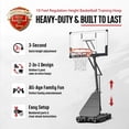 thumbnail image 2 of SERAY Adjustable Basketball Hoop 3.4-10 Feet, Portable Basketball Goal with 40 Inch Shatterproof Backboard & Wheels, Indoor/Outdoor Basketball System for Kids, Teens & Adults, 2 of 9