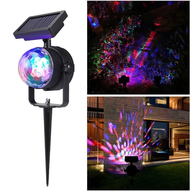 SNNROO Projecteur Solaire de Noël Lumières Projecteur DEL Lumières Extérieures Rouges et Vertes DEL Lumières des Fêtes Projecteur Étanche pour Pelouse Anniversaire Halloween Fête Mariage Boîte de Nuit Décoration