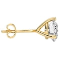 thumbnail image 2 of SuperJeweler 1 Carat Moissanite Martini Single Stud Earring in 14K Yellow Gold for Women and Men, 2 of 4