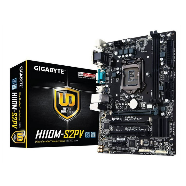 【送料無料/即納】 Gigabyte Motherboard Desktop GA-H110M-S2H Durable Ultra メモリ