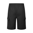 thumbnail image 5 of alcepopk Mens Casual Twill Cargo Shorts Cotton Drawstring Classic Cargo Stretch Short with Pockets(Black,XXL), 5 of 5