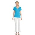 thumbnail image 3 of RealSize Women's Lace V-Neck Tee with Short Sleeves, Sizes XS-XXXL, 3 of 6