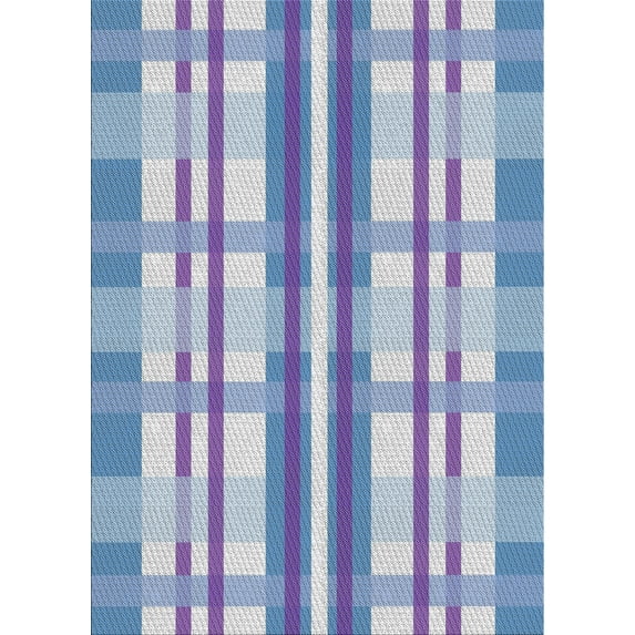 Ahgly Company Machine Washable Indoor Rectangle Transitional Slate Blue Area Rugs, 7' x 9'