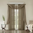thumbnail image 6 of Madison Park Harper Indoor Sheer Crushed Solid Scarf Window Panel, 42"x216", Taupe, 6 of 9