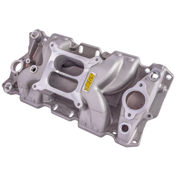 JEGS Cool Gap Intake Manifold for 1955-1996 Small Block Chevy, Dual Plane [Satin]