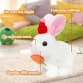 thumbnail image 3 of Bunny Easter Plush Toy, Jumping Spotted Rabbit Talking Hopping Ears Nose Moving Educational Plush Toy Singing Shaking Glowing Interactive Toy Sleeping Dolls, Soothing Easter Toys Electric for Kids, 3 of 14