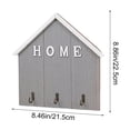 thumbnail image 2 of Taicans House Shaped Key Holder with HOME Letters,8.9 Inch Wooden Wall Mounted Key Rack,3-Hook Rustic Entryway Decor for Organizing Keys & Wallets,Farmhouse Style Wall Decor, 2 of 5
