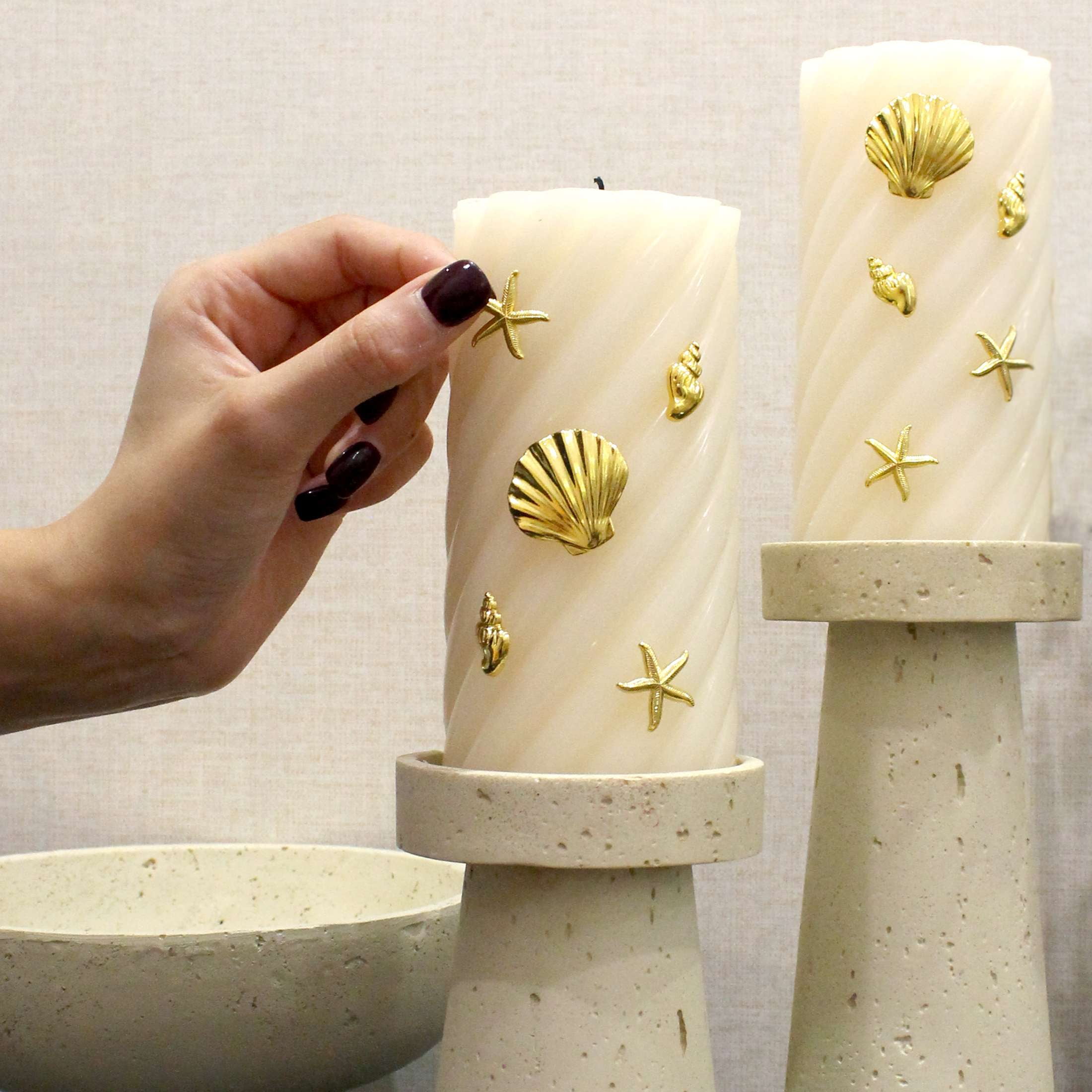 Mainstays Seashell Candle Charms 5 Piece Set for Flute, Pillar and Votive Candles