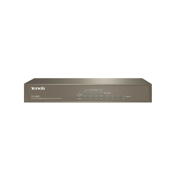 Tenda Network TEF1008P 8Port 10/100Mbps Desktop Switch with 4Port PoE