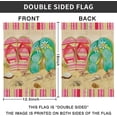 thumbnail image 6 of Flip Flops Beach Summer Garden Flag Double Sided Vertical Burlap Yard Outdoor Decor 12.5x18 Inch, 6 of 6