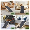thumbnail image 4 of HomePerch 60" Foldable Dog Ramp for Bed, Couch & Car, Extra Wide 16" Pet Ramp with Non-Slip Rubber Surface, Adjustable Portable Dog Ramp for Small Dogs & Pets up to 80 lbs, 4 of 7