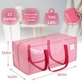 thumbnail image 3 of Bolsas de almacenamiento VTSVTS extra resistentes, grandes, 85 L, paquete de 6 unidades, rosas, 3 of 7