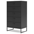 thumbnail image 2 of Signature Design by Ashley Socalle 5 Drawer Dresser, Black, 2 of 8