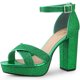 thumbnail image 1 of Sandalias de tacón grueso Perphy Plataforma Brillante Verde 41, 1 of 5