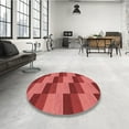 thumbnail image 3 of Ahgly Company Indoor Round Patterned Love Red Area Rugs, 7' Round, 3 of 6