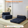 thumbnail image 6 of Puremind Folding Sofa Bed, Convertible Floor Couch, 73" x 52" Foldable Mattress Chair, Fold Out Chair Bed for Living Room/Bedroom, Blue, 6 of 7