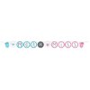 Pack of 6 Bow or BowTie? Gender Reveal Circle Ribbon Party Decoration Banner 5"